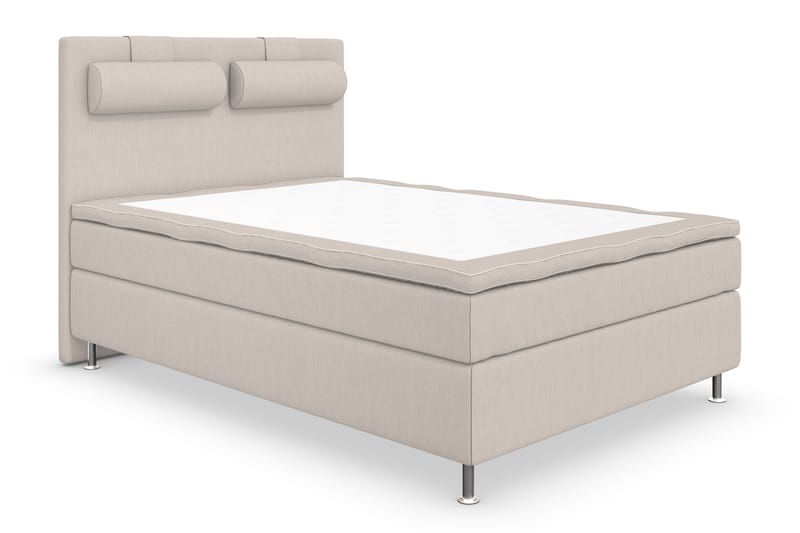 Superior Lyx Kontinentalseng 140x200 cm Beige - Sølv Ben - Møbler - Senge - Kontinentalsenge