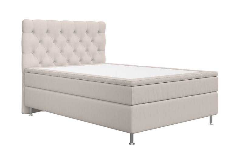 Superior Lyx Kontinentalseng 140x200 cm Beige - Sølv Ben - Møbler - Senge - Kontinentalsenge