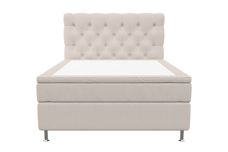 Superior Lyx Kontinentalseng 140x200 cm Beige - Sølv Ben - Møbler - Senge - Kontinentalsenge