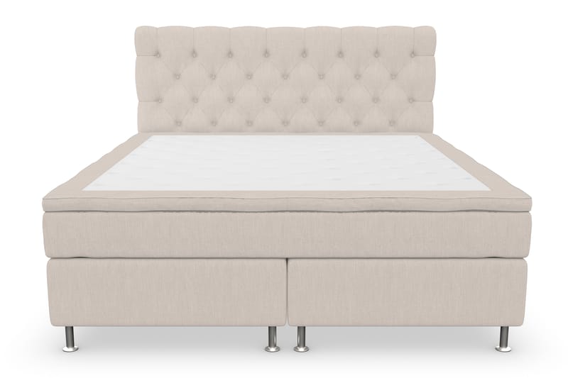 Superior Lyx Kontinentalseng 180x200 cm Beige - Sølv Ben - Møbler - Senge - Kontinentalsenge