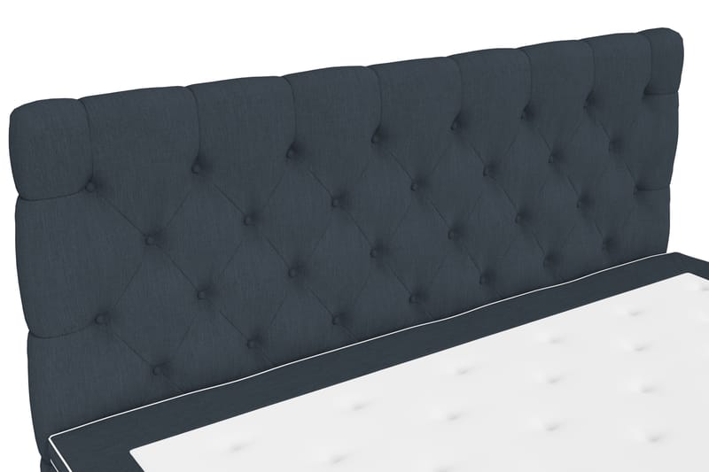 Superior Lyx Kontinentalseng 180X200 cm Mørkeblå - Egetræsben - Møbler - Senge - Kontinentalsenge