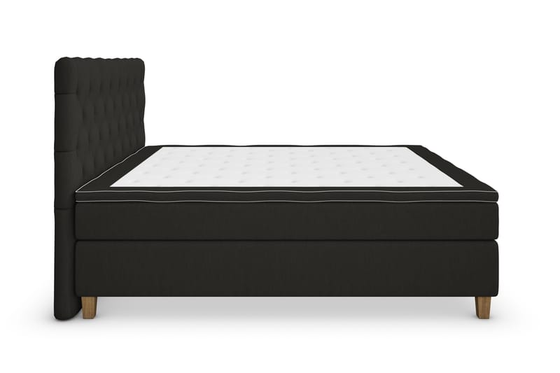 Superior Lyx Kontinentalseng 180x200 cm Sort - Egetræsben - Møbler - Senge - Kontinentalsenge