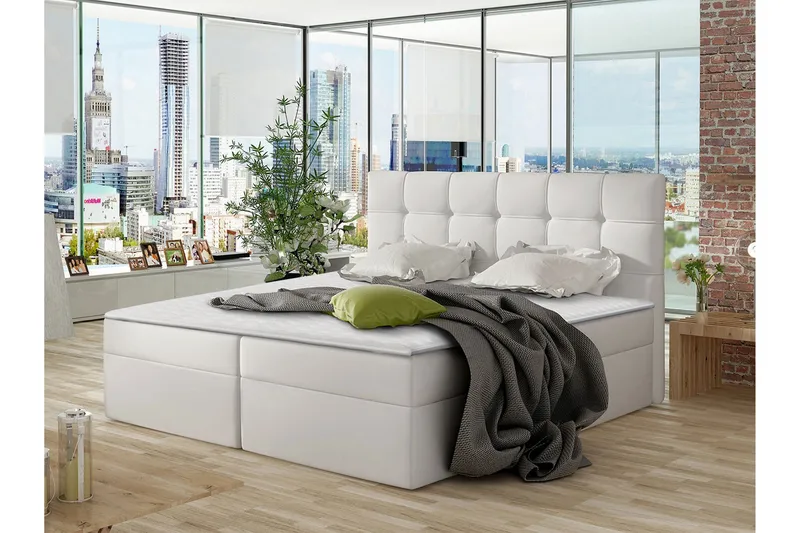 Svenes Kontinentalseng 180x200 cm - Hvid - Møbler - Senge - Kontinentalsenge