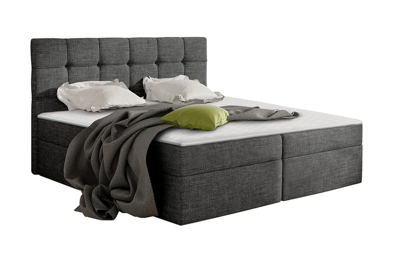 Svenes Kontinentalseng 180x200 cm - Mørkegrå - Møbler - Senge - Kontinentalsenge
