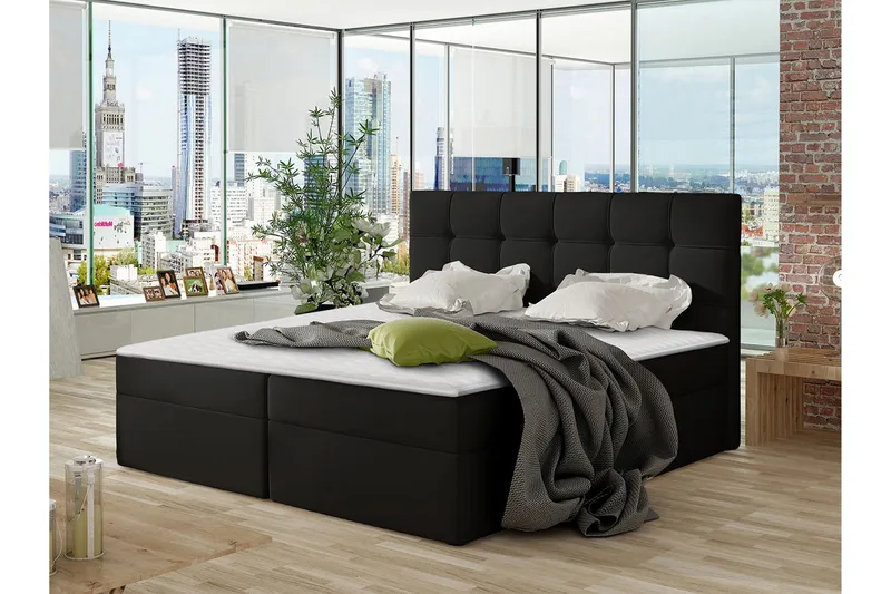 Svenes Kontinentalseng 180x200 cm - Sort - Møbler - Senge - Kontinentalsenge