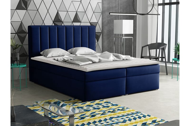 Valasco Kontinentalseng 180x200 cm - Blå - Møbler - Senge - Kontinentalsenge