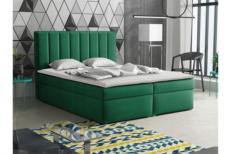 Valasco Kontinentalseng 180x200 cm - Grøn - Møbler - Senge - Kontinentalsenge