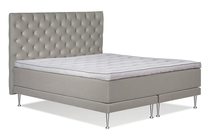 VICTORIA Kontinentalseng 180 - Beige - Møbler - Senge - Komplet sengepakke