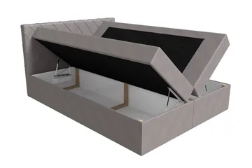 Korshavn kontinentalseng 120x200 - Grå - Møbler - Senge - Kontinentalsenge