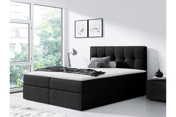 Kramvik kontinentalseng 160x200 - Sort - Møbler - Senge - Kontinentalsenge