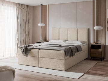 Laggano sengepakke kontinentalseng 140x200 cm - lys beige - Møbler - Senge - Komplet sengepakke