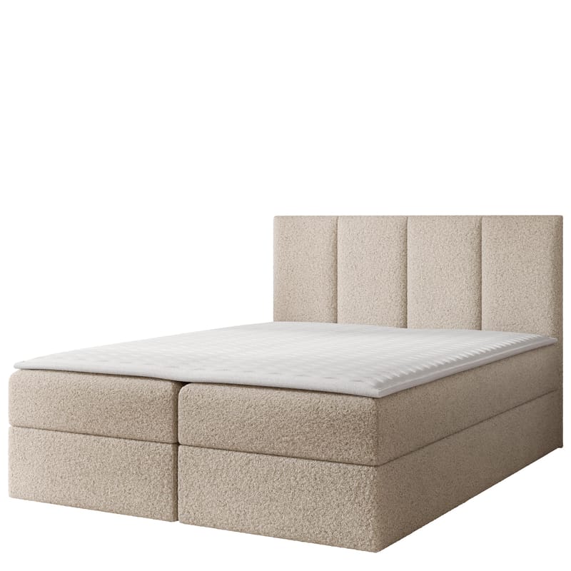 Laggano sengepakke kontinentalseng 140x200 cm, lys beige