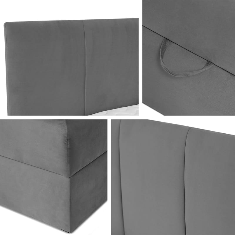 Laggano sengepakke kontinentalseng 180x200 cm - taupe - Møbler - Senge - Komplet sengepakke