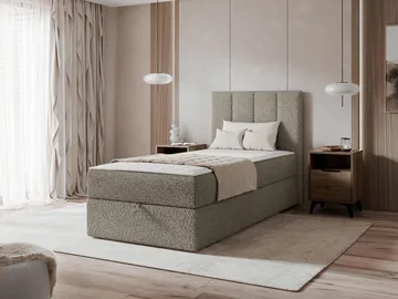 Laggano sengesæt kontinentalseng 100x200 cm - taupe - Møbler - Senge - Komplet sengepakke