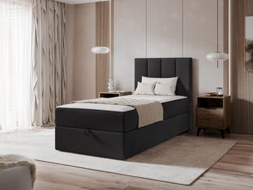 Laggano sengesæt kontinentalseng 90x200 cm - sort - Møbler - Senge - Komplet sengepakke