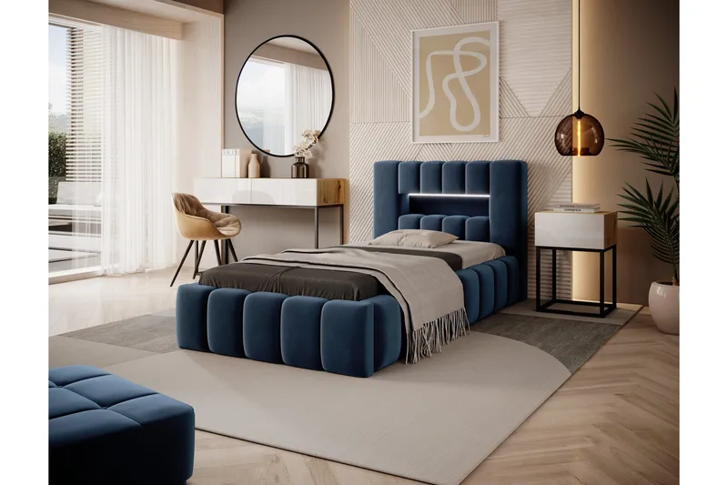 Lamica Sengeramme 90x200 cm, Mørkeblå