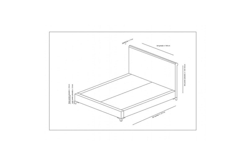 Lamoon Frame Seng 160x200 cm - Blush pink - Møbler - Senge - Dobbeltsenge
