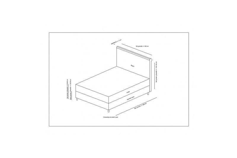 Lamoon Komplet Sengepakke 120x200 cm - Grå - Møbler - Senge - Komplet sengepakke