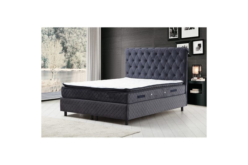 Lamoon Komplet Sengepakke 160x200 cm - Antracit - Møbler - Senge - Komplet sengepakke