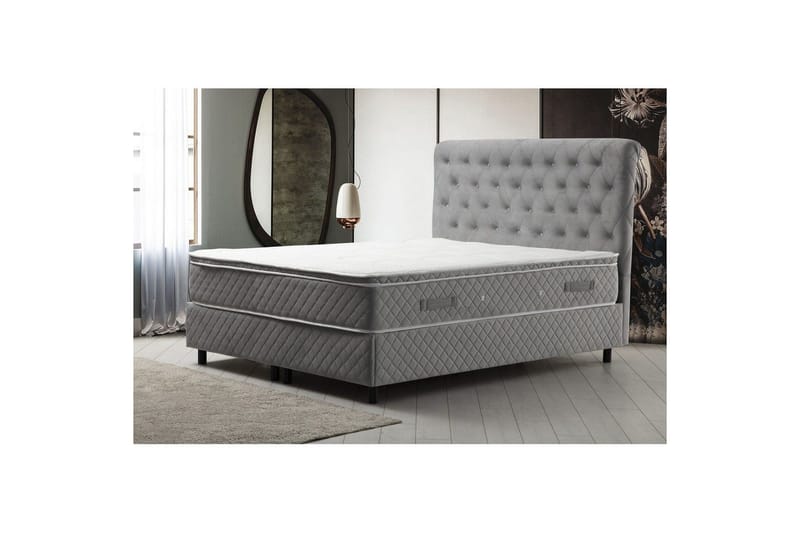 Lamoon Seng Pakke Ramme Seng 150x200 cm - Grå - Møbler - Senge - Komplet sengepakke