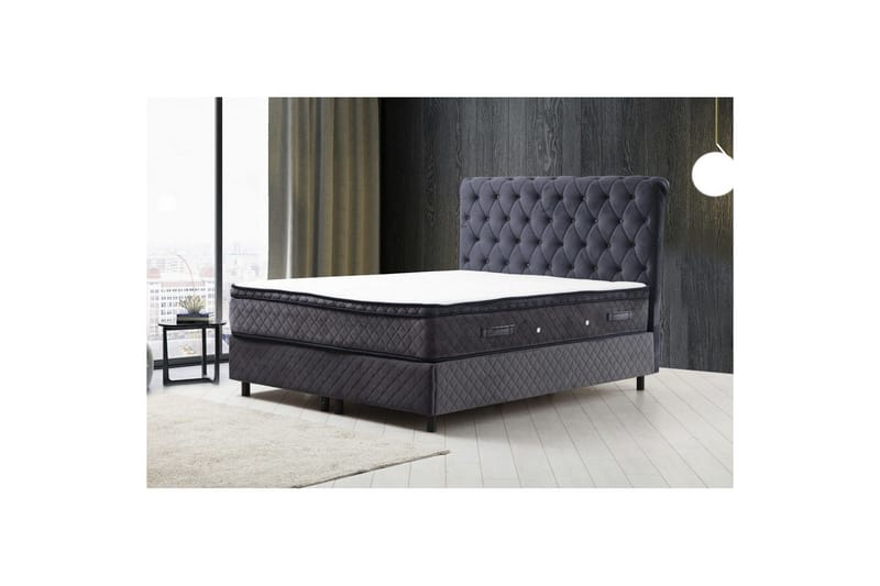 Lamoon Sengepakke Kontinentalseng 150x200 cm - Antracit - Møbler - Senge - Komplet sengepakke