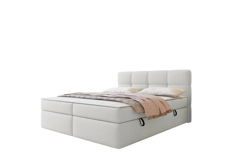 Leckersbo Sengepakke Kontinentalseng 160x200 cm - Hvid - Møbler - Senge - Komplet sengepakke