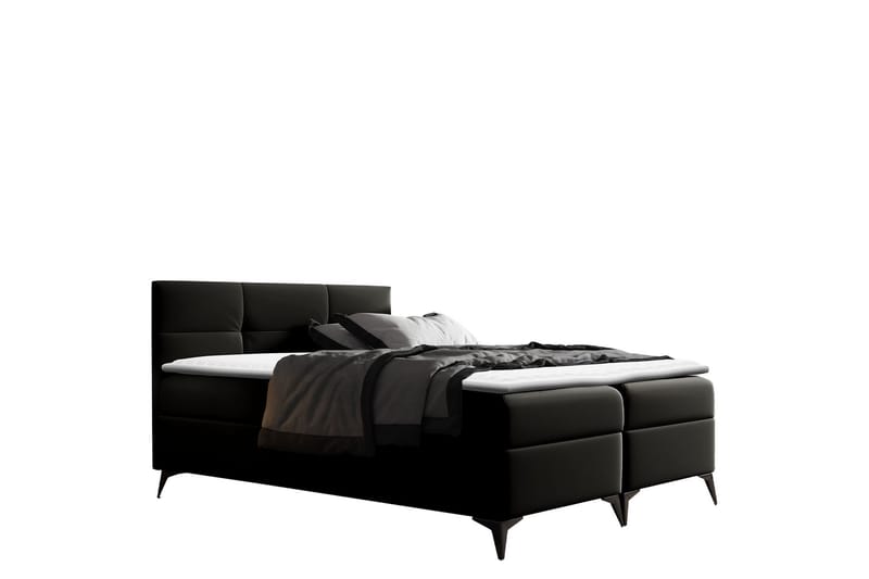 Leckersbo Sengpakke Kontinentalseng 140x200 cm - Sort - Møbler - Senge - Komplet sengepakke