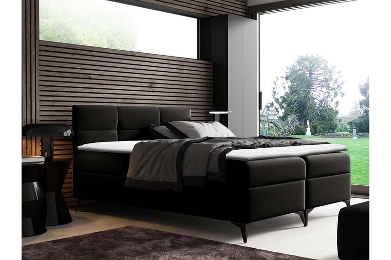 Leckersbo Sengpakke Kontinentalseng 140x200 cm - Sort - Møbler - Senge - Komplet sengepakke