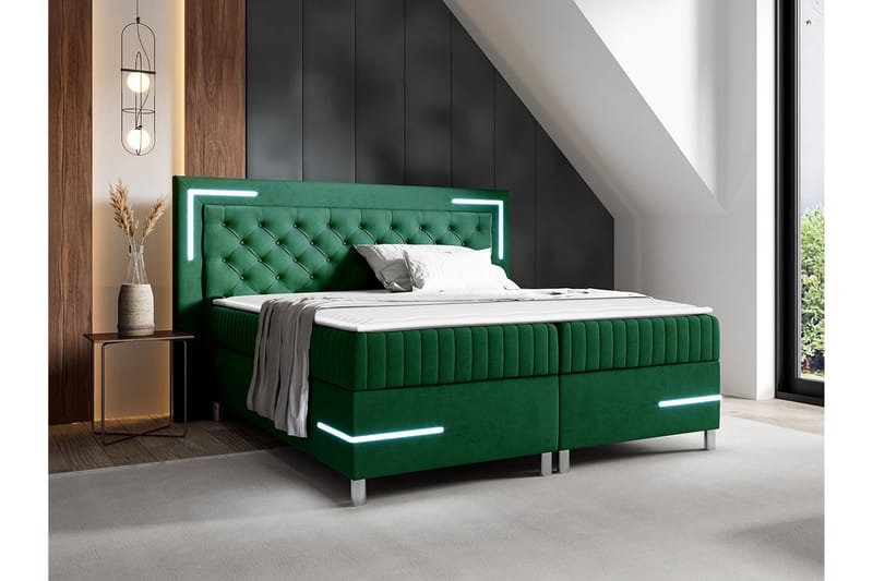 Lillsel Sengeramme 120x200 cm - Mørkegrøn - Sengeramme & sengestel