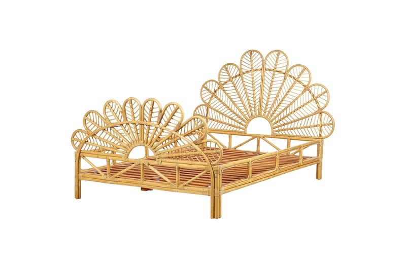 Lorentine Sengeramme 140x200 cm, Lyst træ