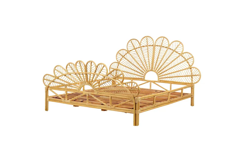 Lorentine Sengeramme 180x200 cm, Lyst træ