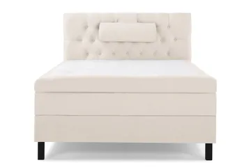 Lucky Komplet Sengepakke 120x200 Latex Diamant Sengegavl - Nakkepude Stor Beige - Møbler - Senge - Komplet sengepakke