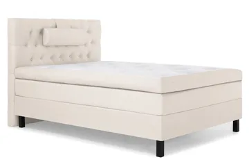 Lucky Komplet Sengepakke 120x200 Latex Diamant Sengegavl - Nakkepude Stor Beige - Møbler - Senge - Komplet sengepakke