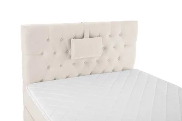Lucky Komplet Sengepakke 120x200 Skum Diamant Sengegavl - Nakkepude Lille Beige - Møbler - Senge - Enkeltsenge