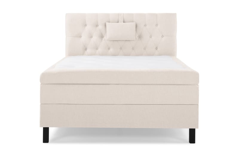Lucky Komplet Sengepakke 120x200 Polyeter Diamant Sengegavl, Nakkepude Lille Beige