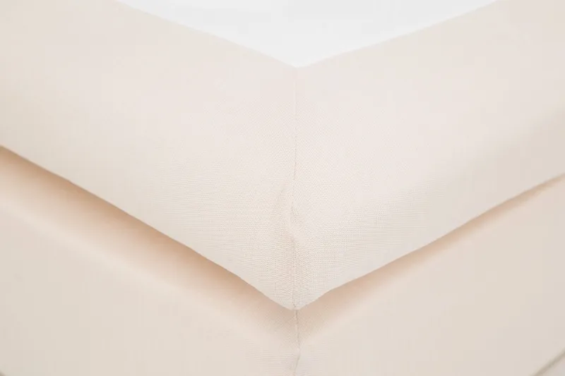 Lucky Komplet Sengepakke 120x200 Polyeter Glat Sengegavl - Beige - Møbler - Senge - Enkeltsenge
