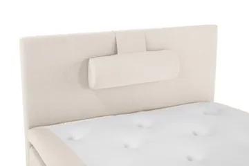 Lucky Komplet Sengepakke 120x200 Polyeter Glat Sengegavl - Nakkepude Stor Beige - Møbler - Senge - Enkeltsenge