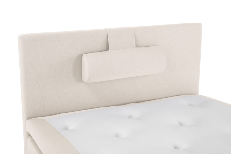 Lucky Komplet Sengepakke 120x200 Polyeter Glat Sengegavl - Nakkepude Stor Beige - Møbler - Senge - Enkeltsenge