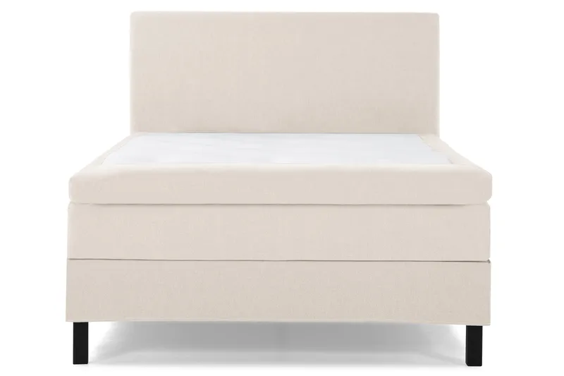 Lucky Komplet Sengepakke 120x200 Polyeter Glat Sengegavl - Beige - Møbler - Senge - Enkeltsenge