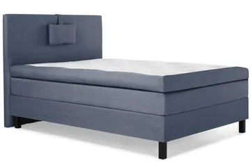 Lucky Komplet Sengepakke 120x200 Polyeter Glat Sengegavl - Nakkepude Lille Mørkeblå - Møbler - Senge - Komplet sengepakke
