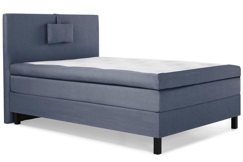 Lucky Komplet Sengepakke 120x200 Polyeter Glat Sengegavl - Nakkepude Lille Mørkeblå - Møbler - Senge - Komplet sengepakke