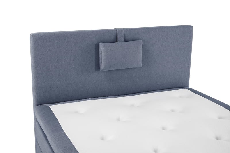 Lucky Komplet Sengepakke 120x200 Polyeter Glat Sengegavl - Nakkepude Lille Mørkeblå - Møbler - Senge - Komplet sengepakke