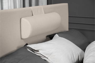 Lucky Komplet Sengepakke 120x200 Polyeter Glat Sengegavl - Nakkepude Stor Beige - Møbler - Senge - Enkeltsenge