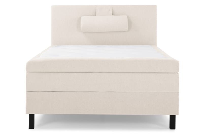 Lucky Komplet Sengepakke 120x200 Polyeter Glat Sengegavl - Nakkepude Stor Beige - Møbler - Senge - Enkeltsenge
