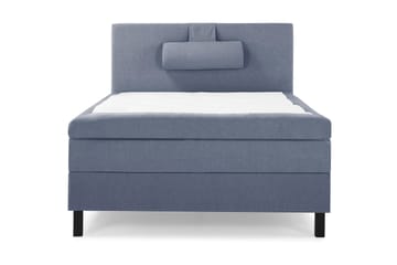 Lucky Komplet Sengepakke 120x200 Polyeter Glat Sengegavl - Nakkepude Stor Mørkeblå - Møbler - Senge - Komplet sengepakke