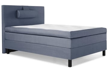 Lucky Komplet Sengepakke 120x200 Polyeter Glat Sengegavl - Nakkepude Stor Mørkeblå - Møbler - Senge - Komplet sengepakke