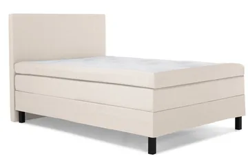Lucky Komplet Sengepakke 120x200 Polyeter Glat Sengegavl - Beige - Møbler - Senge - Enkeltsenge