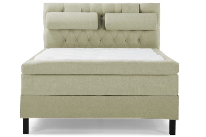 Lucky Komplet Sengepakke 140x200 Polyeter Diamant Sengegavl - Nakkepude Stor Grøn - Møbler - Senge - Kontinentalsenge