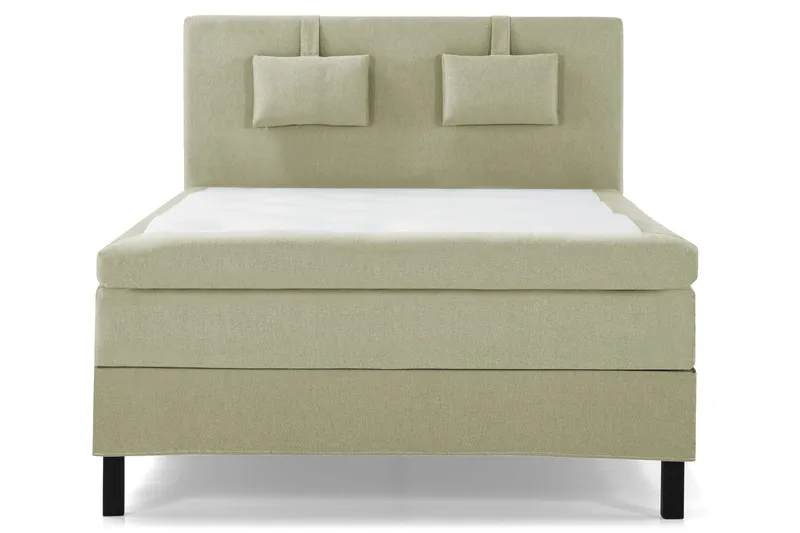 Lucky Komplet Sengepakke 140x200 Polyeter Glat Sengegavl - Nakkepude Lille Grøn - Møbler - Senge - Kontinentalsenge