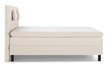Lucky Komplet Sengepakke 160x200 Latex Diamant Sengegavl - Nakkepude Lille Beige - Møbler - Senge - Kontinentalsenge